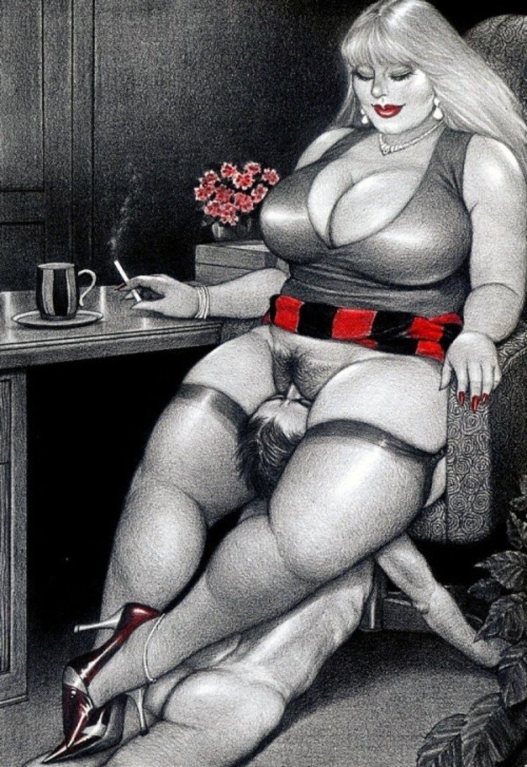 Эротические рисунки толстых баб