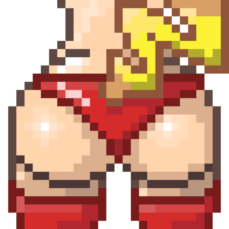 Пиксельная голая грудь