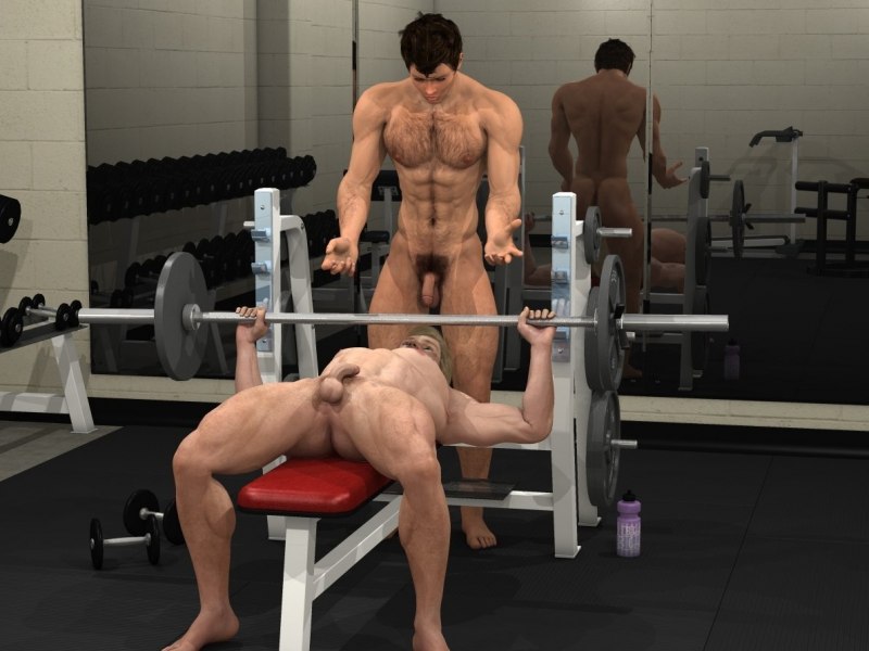 Голые парни в тренажерном зале