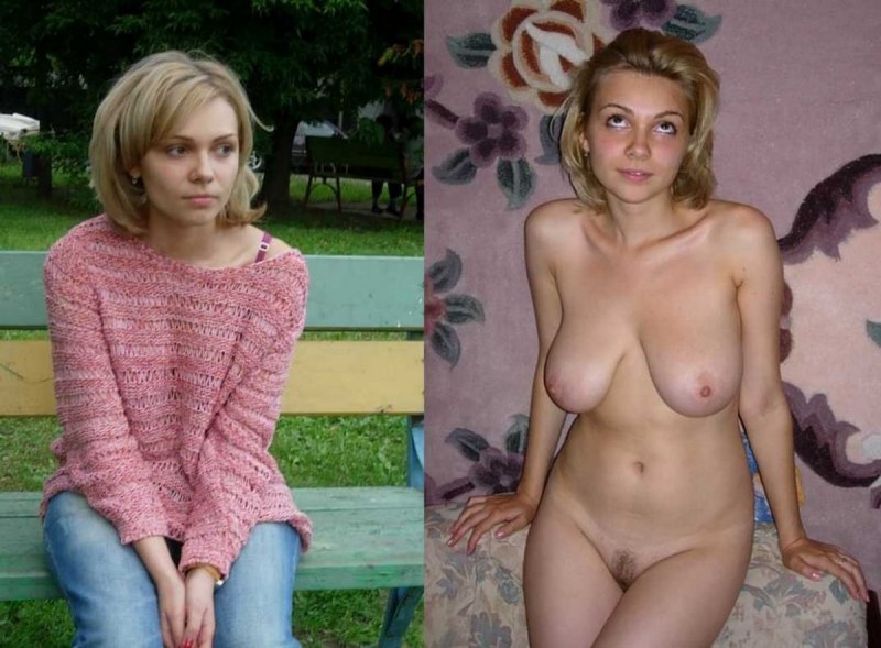Раздетые женщины до и после