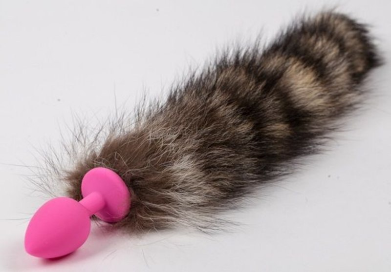 Orion анальная пробка с меховым хвостиком 509930 12 см