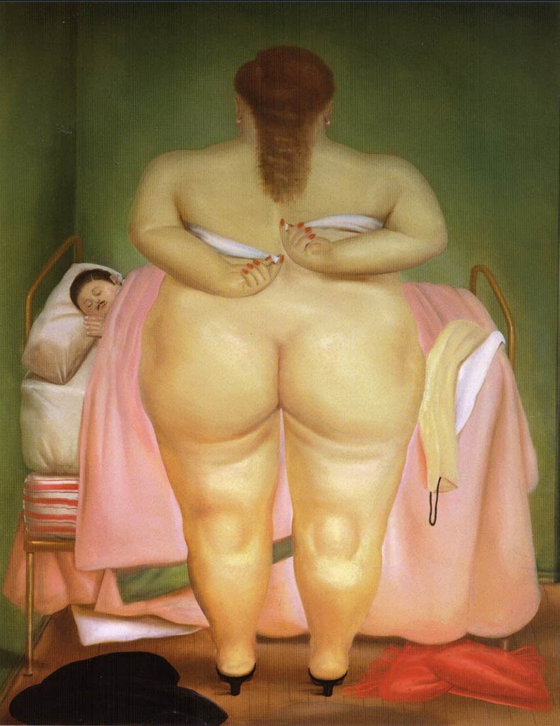 Женщина похищенная демоном картина Фернандо Ботеро