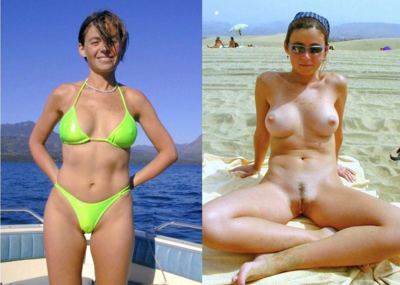 Жена без купальника