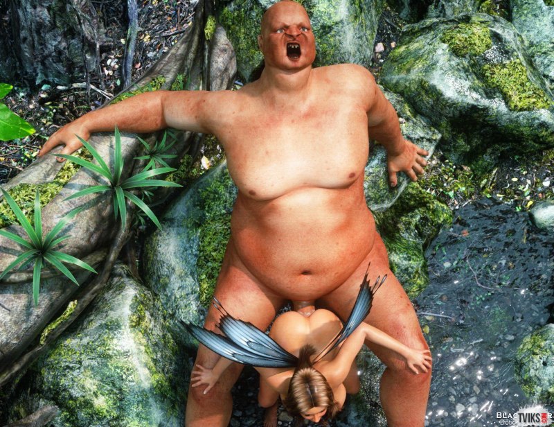 Гигант и Дюймовочка голые