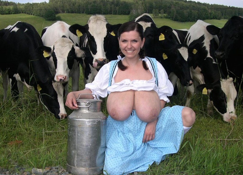 Трах доярки в коровнике