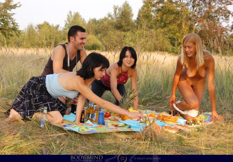 Студентки на пикнике. Порно.