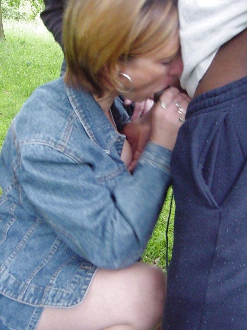 Любительский отсос на природе