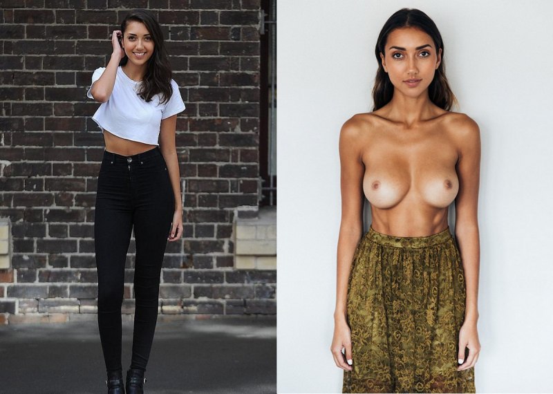 Одетые раздетые кастинг большая грудь