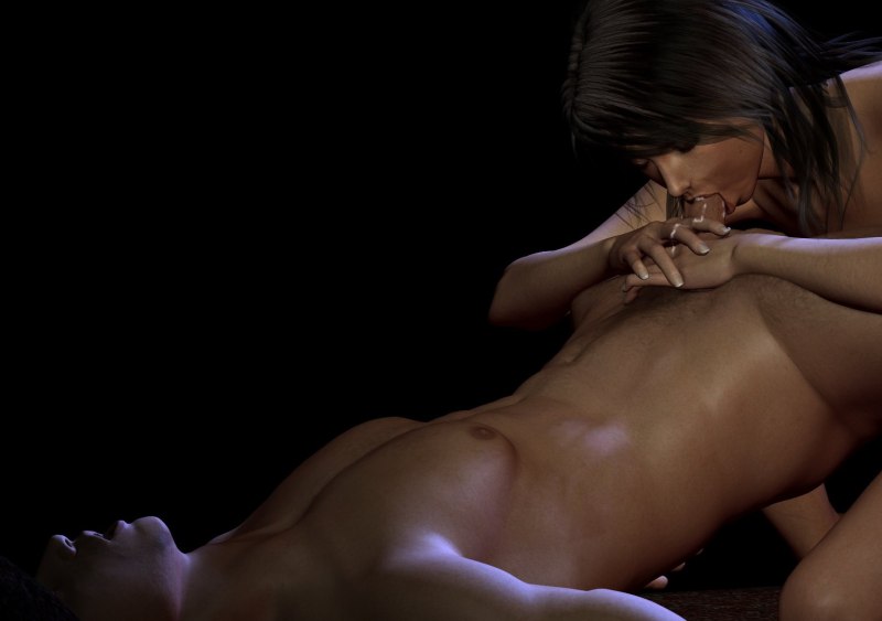 Красивый отсос в полумраке