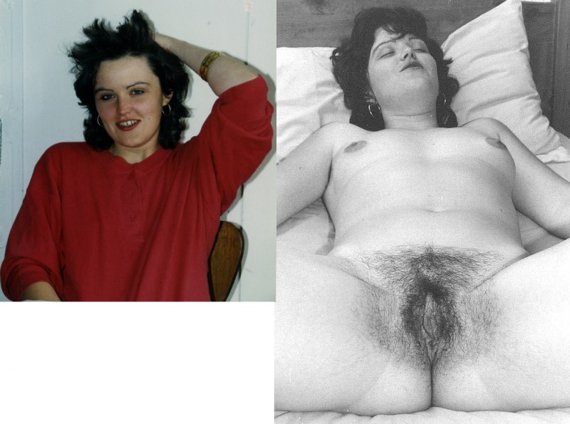 Одетые и раздетые волосатые женщины