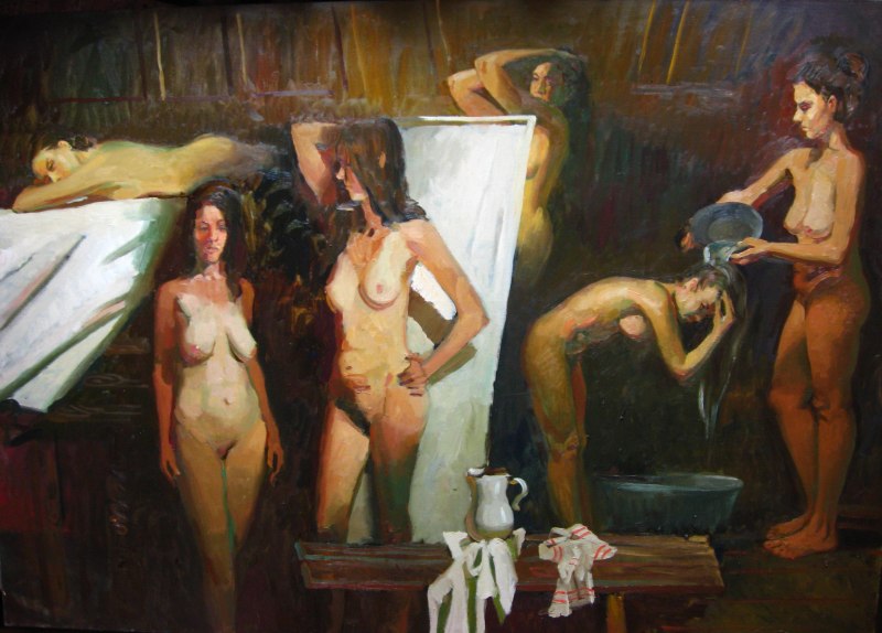 Голые женщины в русских банях