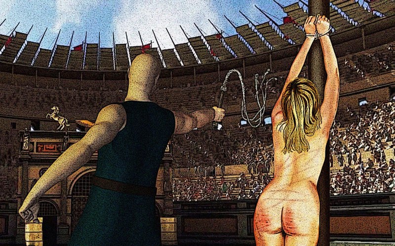 Девушка распятая на кресте