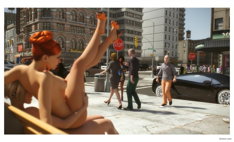 Выебал блондинку на улице