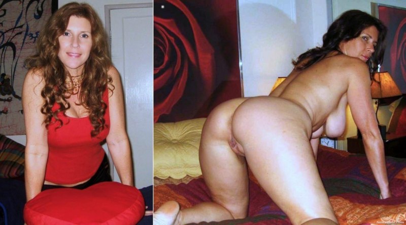 Зрелая баба одетая и раздетая