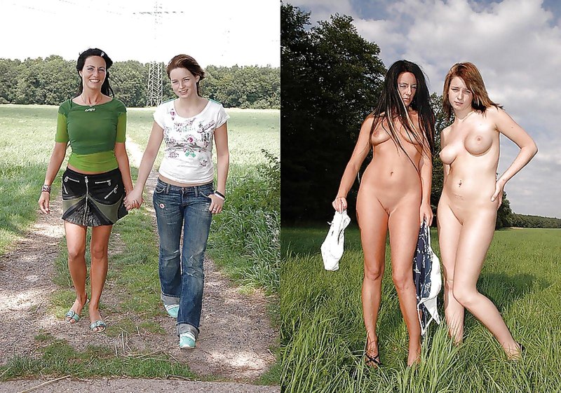 Женщины в одежде и голые частное