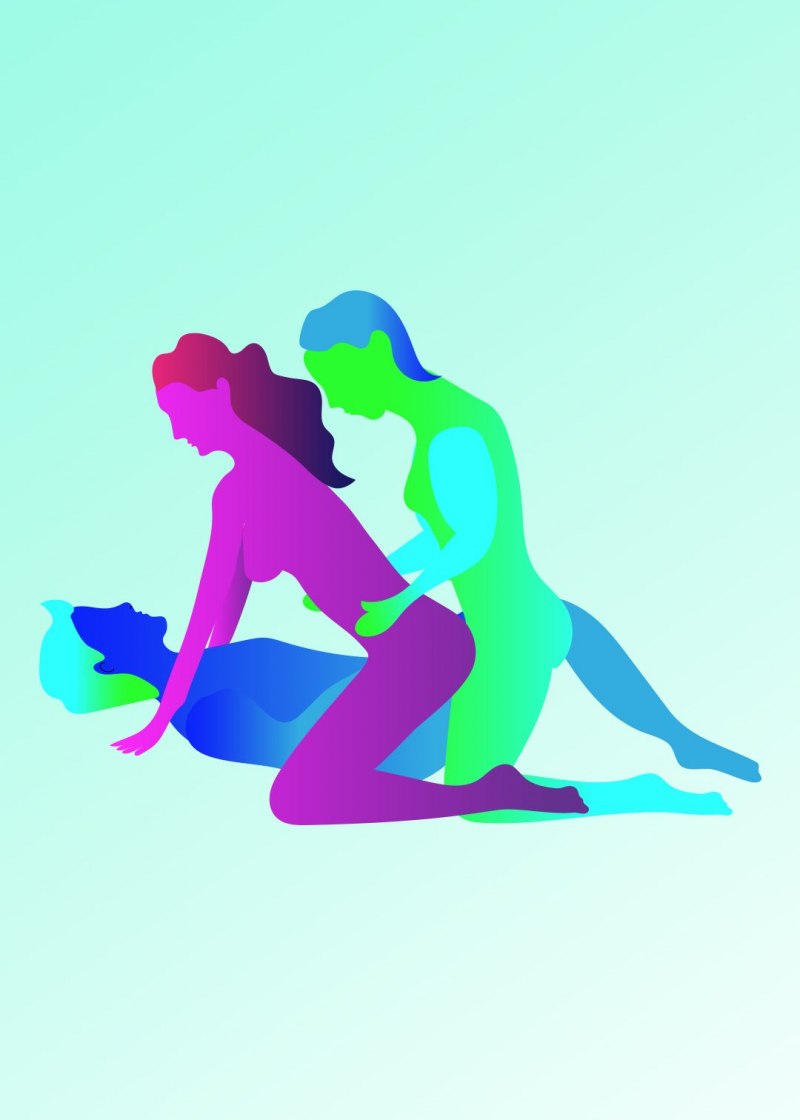 Необычная групповуха в необычных позах