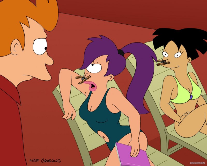 Футурама Лила и Эми в Нижнем белье