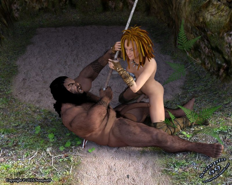 Пещерная девушка хентай